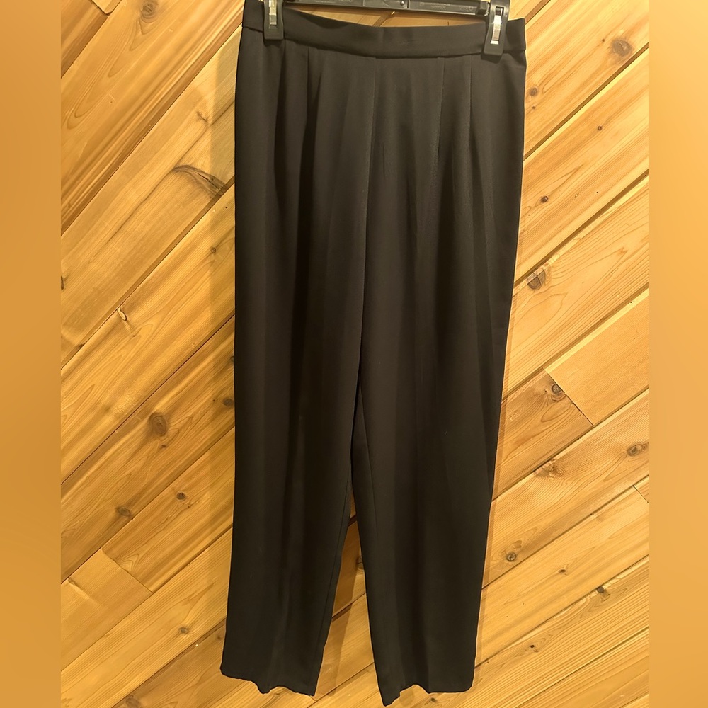 Virgo Petite Black Dress Pants Straight Leg